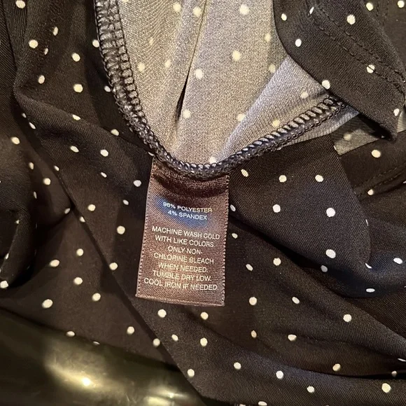 White House Black Market Black and White Polka Dot Tank Top - Picture 4 of 4